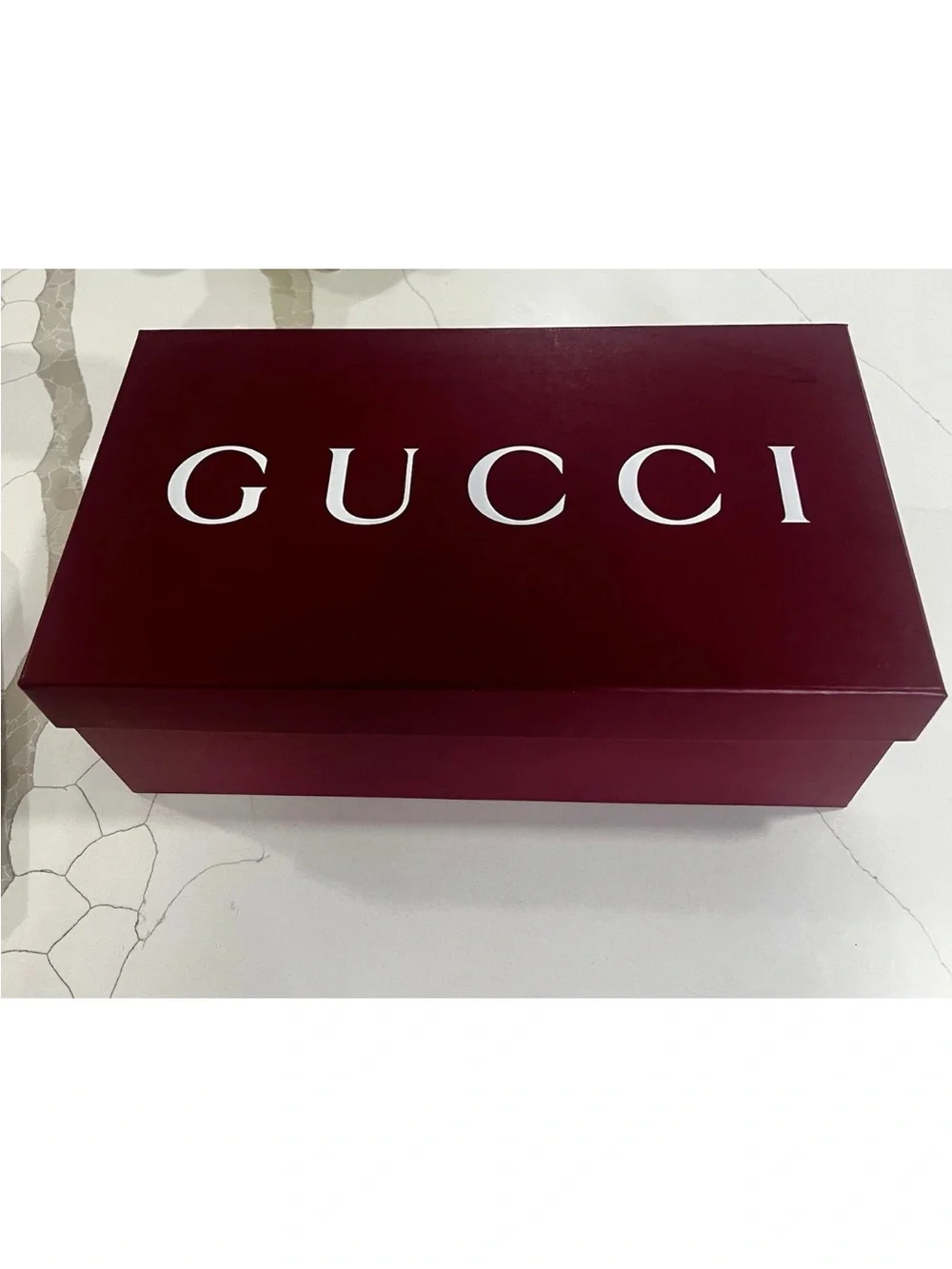 Gucci Authentic Empty Shoe Box Set w/ 2 new Dust Bags Red Burgundy Mens Sneakers